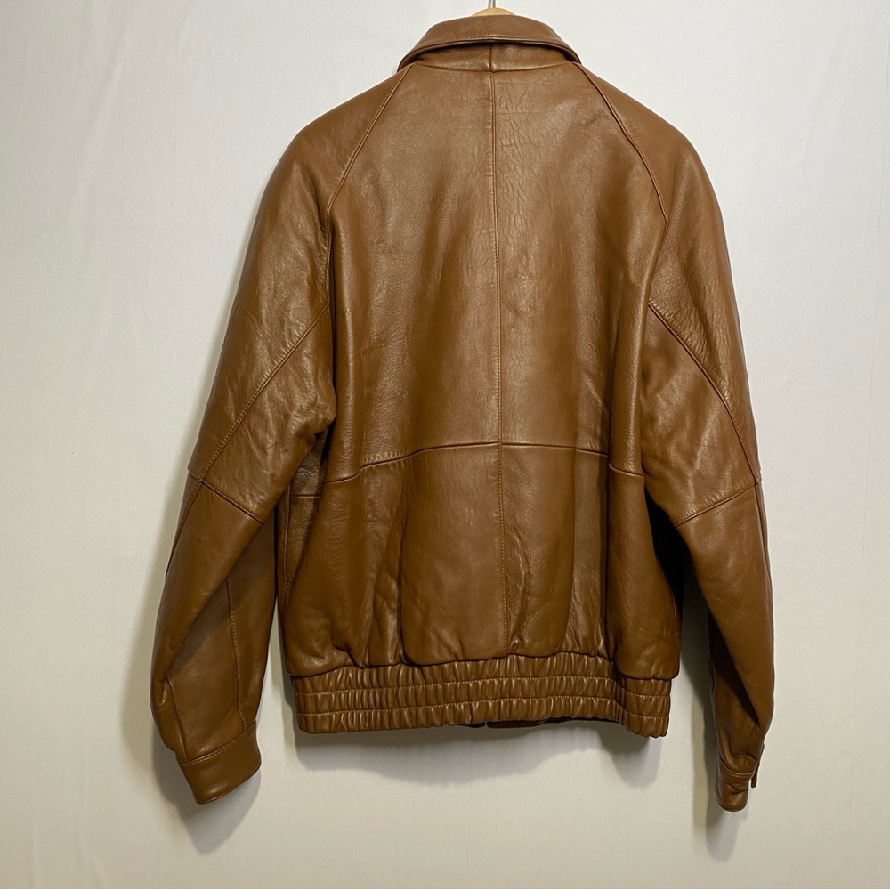 Wilsons Leather Men's Brown Leather Bomber Jacket - Picture 6 of 12